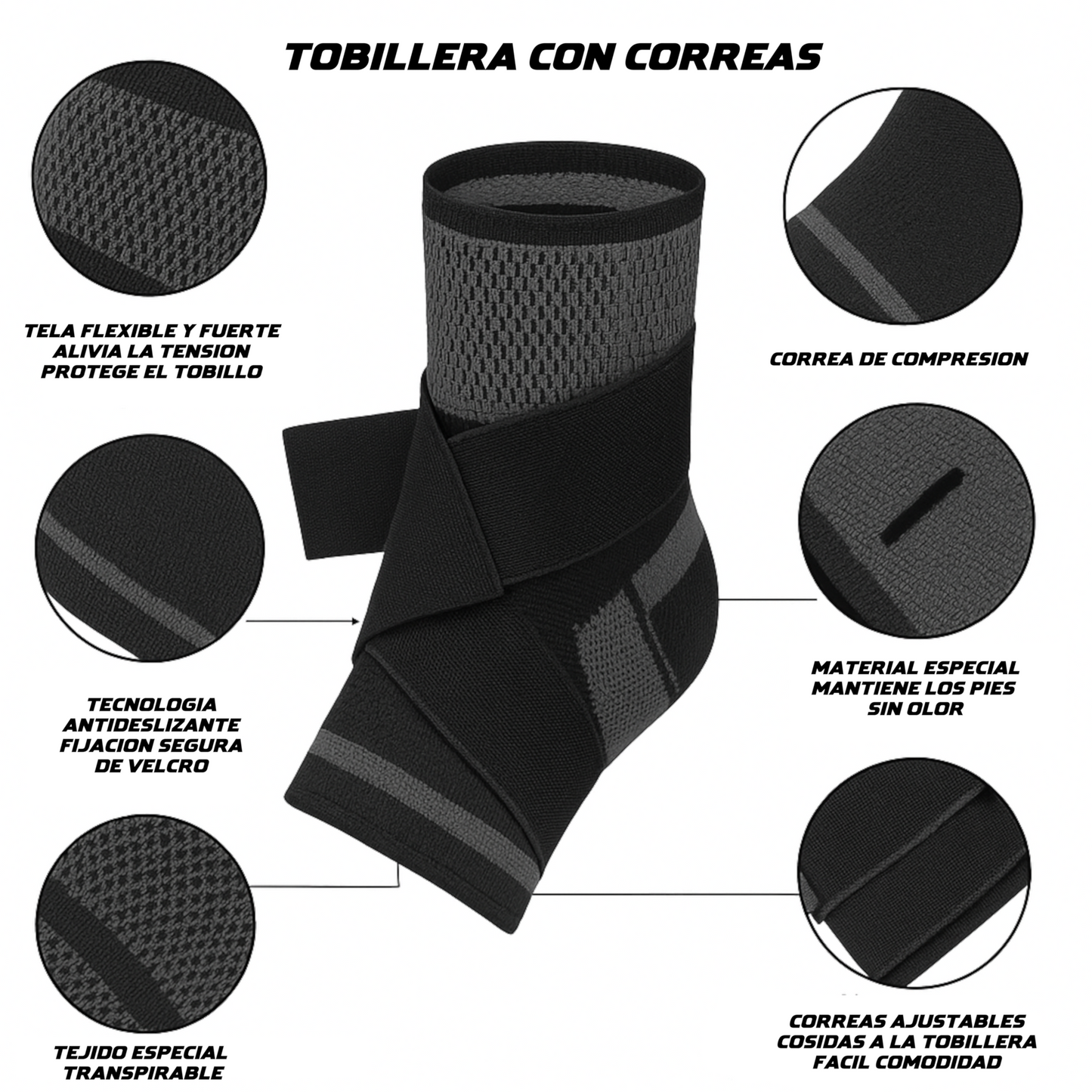Tobillera de Compresión Antilesiones